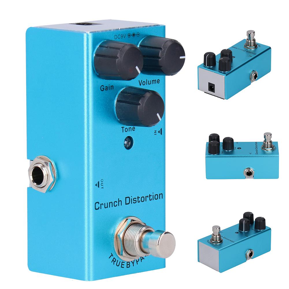 Electric Guitar Effect Pedal Crunch Distortion Mini True Bypass Aluminum Alloy DC 9V JDF‑3