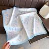 Art commuter style simulation silk printing silk scarf square scarf high-end shawl sunscreen neck small square scarf headscarf scarf