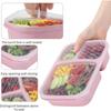 Bento Box Lunch Box for Kids and Adults Reusable Food Storage Container 3 Compartment Lunch Box for School Work Travel