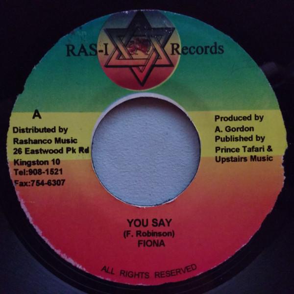 

7inch Record FIONA - You Say NONE Ras-I Records Jamaica Reggae, Ska & Dub Used