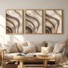 Set di 3 Stampe su Tela Astratte Neutre, Poster Artistici da Parete Texturizzati Moderni Japandi, Decorazione Minimalista per Soggiorno Camera da Letto Casa