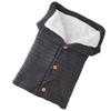 Baby Knitted Plush Sleep Sack With Buttons For Outdoor Use And Warmth