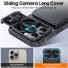 RFID Wallet Case with Card Holder and Sliding Camera Cover for iPhone 14 Pro-Black