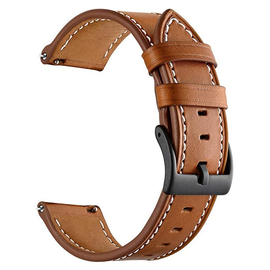 20 mm Fiberläderklockarmband för Garmin Venu/2 Plus/Venu Sq/Sq 2 Sömlinje Snabbkoppling Ersättningsrem