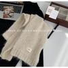 Sweet wind wool blended knitted scarf women's winter new solid color versatile scarf