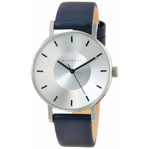 

Class Fourteen Volare Women s Watch, Silver Blue Leather Strap, 36mm, Navy Blue, WVO20SR007W