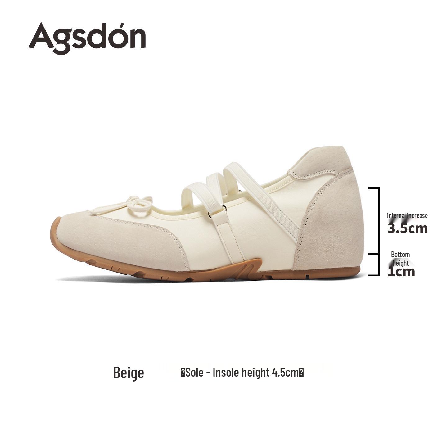 

Aogushi Deng Nei Women’s 2026 Summer Soft Sole Ballet Flats 37 бежевый