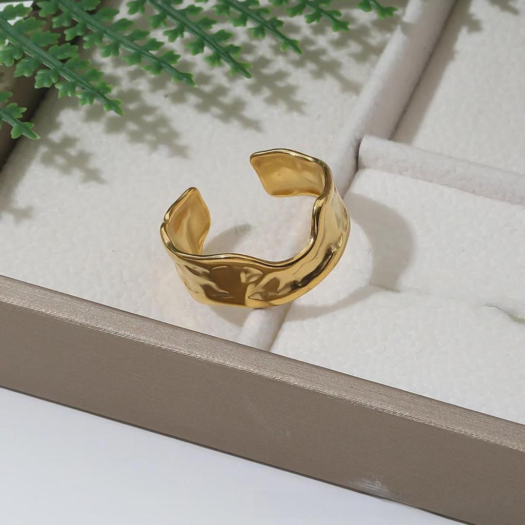 European & American Style Titanium Steel Open Ring - Fashionable, Versatile Jewelry for Women