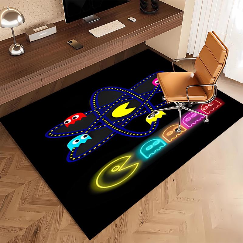 P-PacMan Game Print Area Rug - Soft,Washable Non-Slip Indoor Mat,Living Room,Home Office Decorative Rug