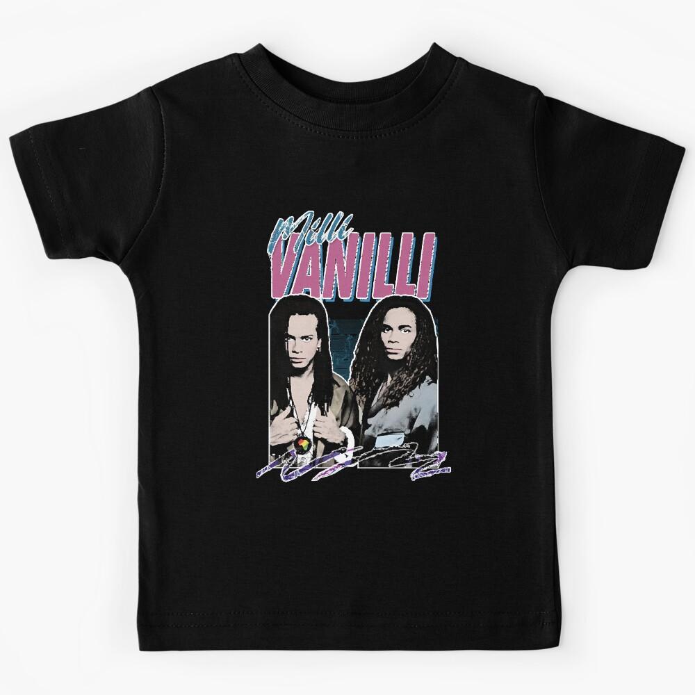 Milli Vanilli - 80_s Fanart Aesthetic Design Tribute T-Shirt Kids T-Shirt 130