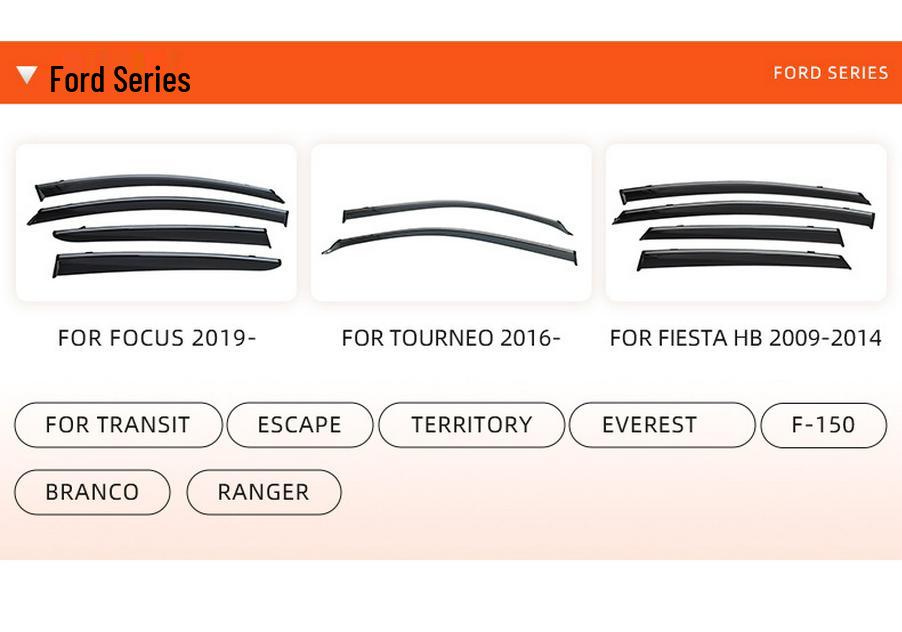 BYD Song Car Rain & Sun Visors - Injection Molded Window Shields for Exterior Modification