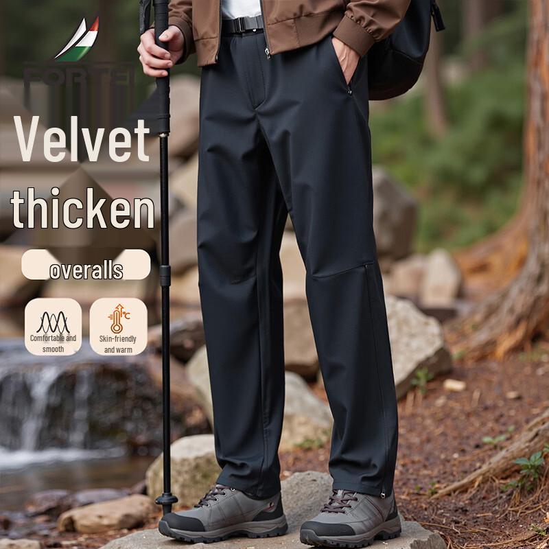 

Men s Warm Casual Workwear Pants with Belt L