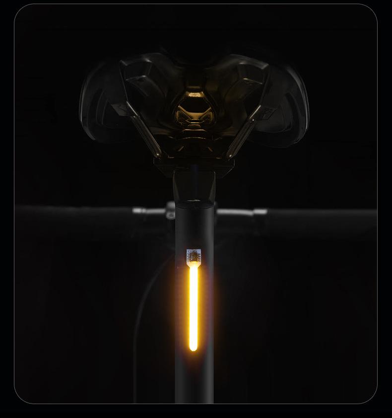 USB Dobíjecí Zadní Světlo na Kolo s Tekoucím Světlem - Vysoká Svítivost pro Noční Jízdu na Horských a Silničních Kolech