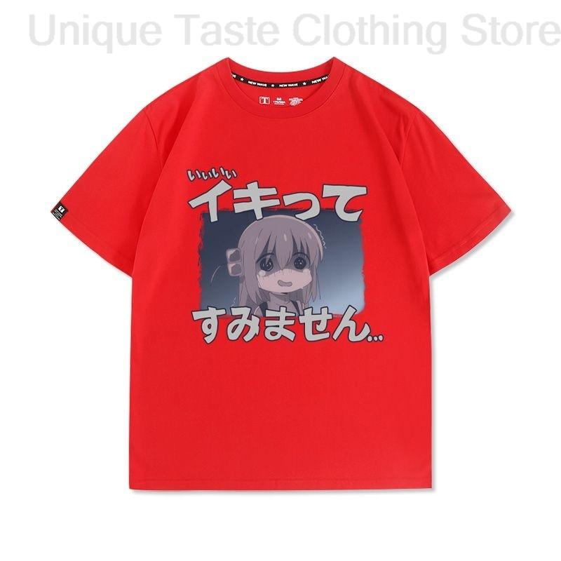 

BOCCHI THE ROCK T Shirt Gotoh Hitori Cartoon Cute Print Tshirt Women Unisex Harajuku Fashion Summer Cotton Short Sleeve Tee Tops S