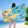 Cartoon Cute S-Smurfs Microfiber Blanket Quick Drying Beach Towels Oversized Printing Super Absorbent Pool Towel Blanket