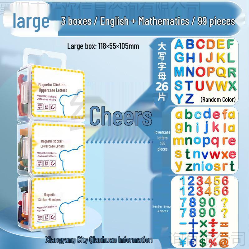 Magnetic Alphabet Stickers: 26 Uppercase & Lowercase Letters for Teaching Aids