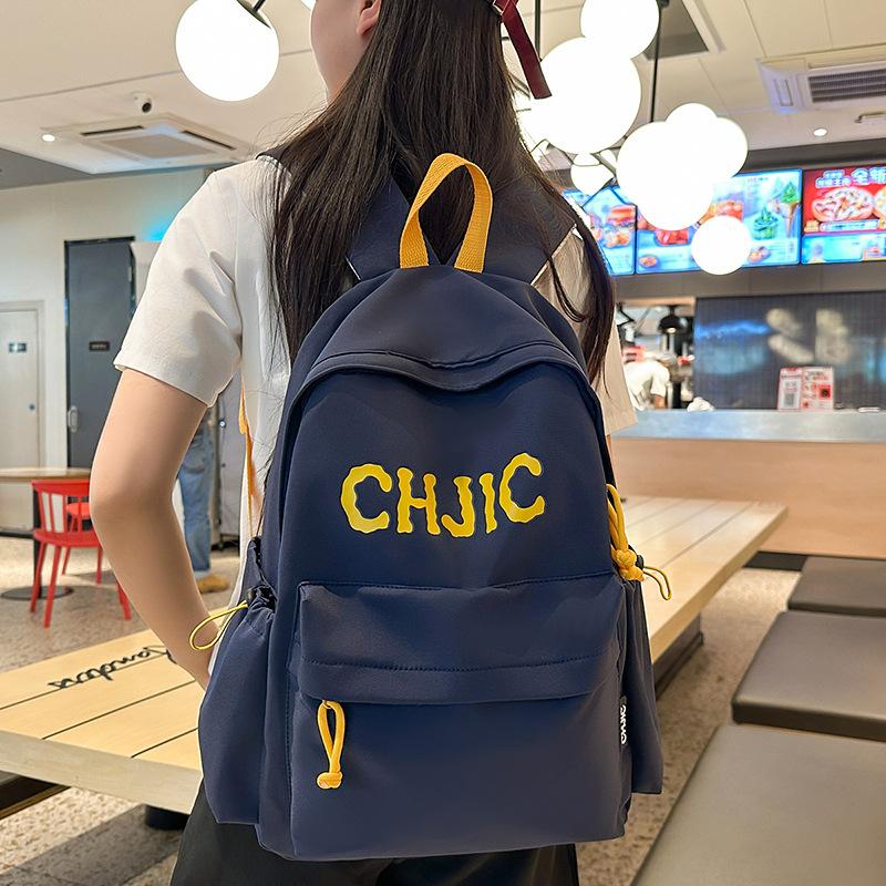 Backpack New Trendy Casual Travel Bag Large Capacity High Value Backpack Junior High School Student Schoolbag