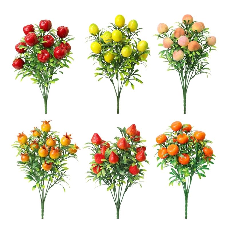 Realistic Plastic Foam Fruit Bouquets Indoor Decoration Flower Arrangement Centerpiece For Table Shelf Display