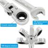 Multi-Functional Ratchet Wrench, 72 Teeth, 180 ° Rotational Design, Durable Chromium-Vanadium Steel, Suitable for Automobile Maintenance, Bicycles