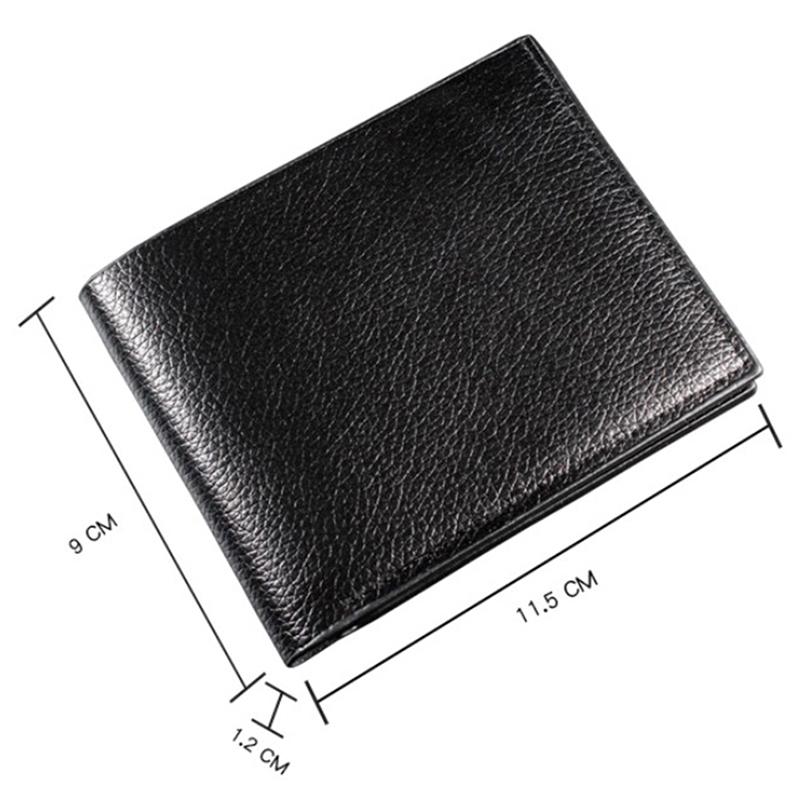 Herren Geldbörse Echtes Leder Herren Geldbörsen Premium Produkt Echtes Rindsleder Geldbörsen für Mann Kurz Schwarz Walet Portefeuille Homme