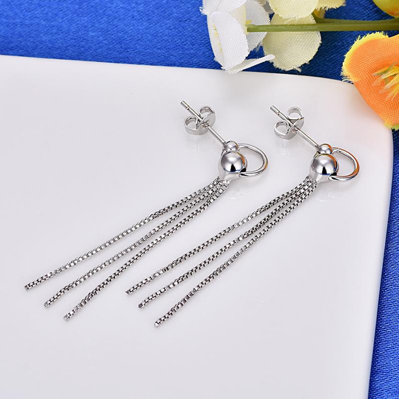 Popular Round Bead Earrings High-end Earrings Tassels