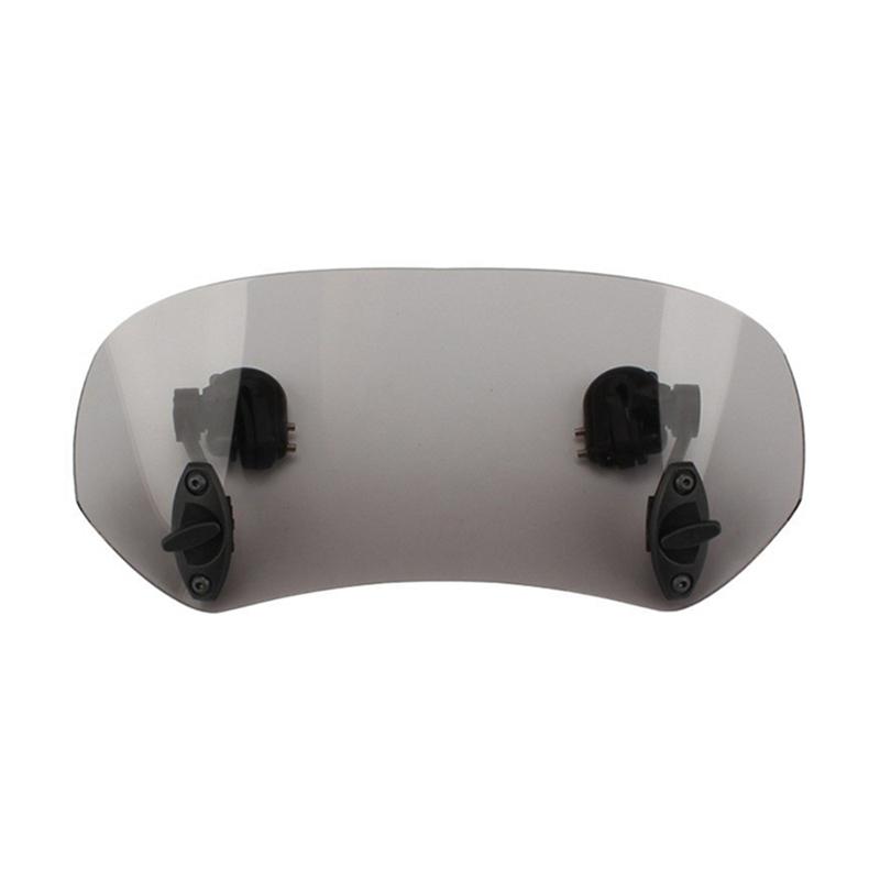 1Pc Transparent/Gray Universal Motorcycle Windshield,Motorcycle Windshield,Adjustable Spoiler Clip On Windshield Deflector