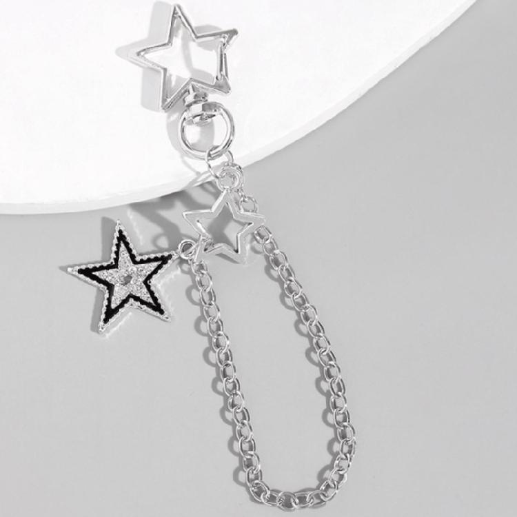 Stylish Keychain Multifunctional Metal Key Rings Devil Heart/Moon Star/Bowknot Keyring Pendant for Daily Use and Parties
