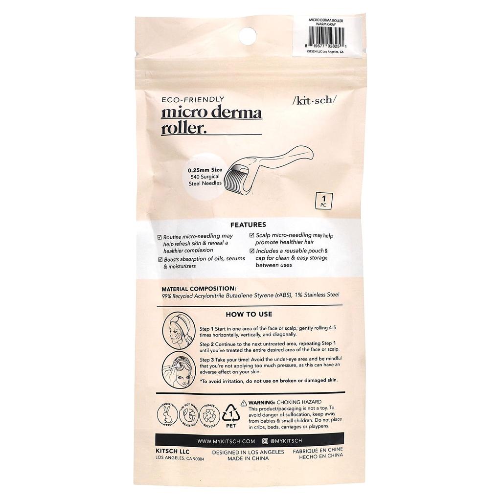 Micro Derma Roller, Warm Grey, Pack of 1