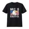 Bald Is Beautiful 4th of July Independence Day Eagle T Shirt Vintage Washed Homme Stylish Graphic Stretched Versatile