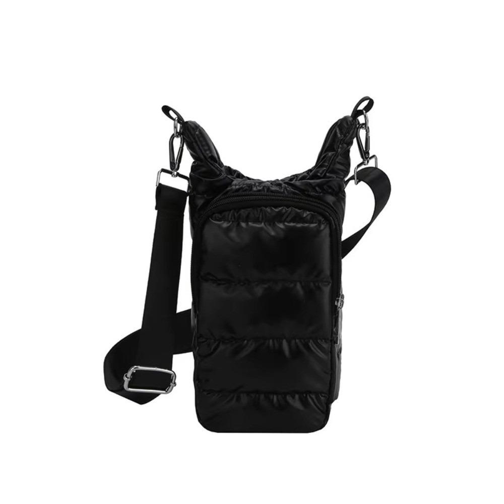 Shoulder Strap Water Bottle Carrier Bag Nylon Shoulder Bag Water Bottle Holder Down Front Pocket Water Bottle Sling Bag Case