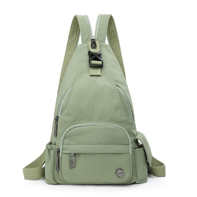 

Однотонная нагрудная сумка Женский многофункциональный рюкзак Дорожная сумка через плечо зелёный