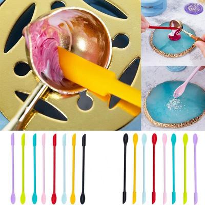 1Pcs Creative Silicone Mini Small Pointed Scraper Set Extended Makeup Bottle Scraper Jam Double End Scraper Spoon Scraper