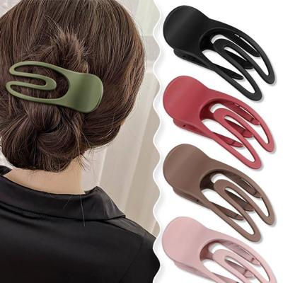 Lady Simple Large Hairpin Damen Shark Hair Claw Clip Hinterkopf Haarspange Kopfbedeckung Styling Tools