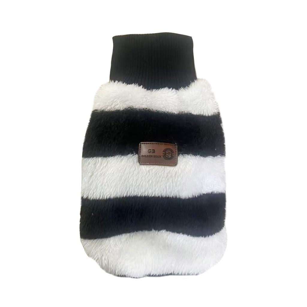 Special Autumn and Winter Pet Clothes Coral Fleece Striped Warm Dog Teddy Thicker Than Bear Small and Medium Dogs