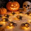 Halloween Spider LED String Lights, Battery Powered Waterproof Lights for Scene Decor