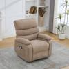 Sedia relax elettrica girevole a 360 gradi con funzione massaggio e riscaldamento, schienale e poggiapiedi regolabili manualmente, nonché tasche laterali portaoggetti
