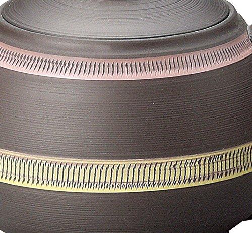 Tokoname Ware Takeharu Pot, Pink and Yellow Lines, Y1212