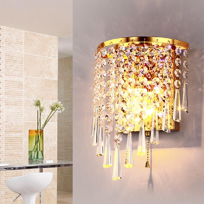 Wandleuchte Elegant Kristall Wandleuchte Mit LED-Licht Für Zuhause Schlafzimmer Und Wohnbereich
