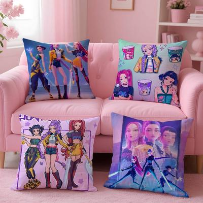 KPopS D-Demon H-Hunters Pillow Case Pattern Printed Pillowcase for Living Room Sofa Cushion Cover & Bedroom Decor