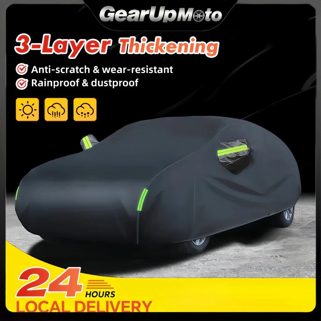 

All-Season Universal Waterproof Velvet Car Cover with Sun and Heat Protection. 2L/4-4.35 x 1.8 x 1.6M