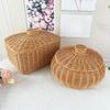 Imitation Rattan Storage Basket Handwoven Tray Decoration Organizer for Dinner