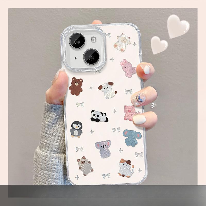 Použitelné pro pouzdro na mobilní telefon Opporeno8pro Vivos15 Roztomilý kreslený zvířecí stojánek Xiaomi 12 Vysoce kvalitní peříčková příze