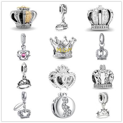 New Copper The Crown Dangle Charm Bead Fit Original Bracelet Pendant Diy For Women Jewelry Gift