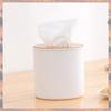 2025 Trend 4X Wooden Cover Round Roll Paper Tissue Tube Household Removable Mini Wooden Tissue Box