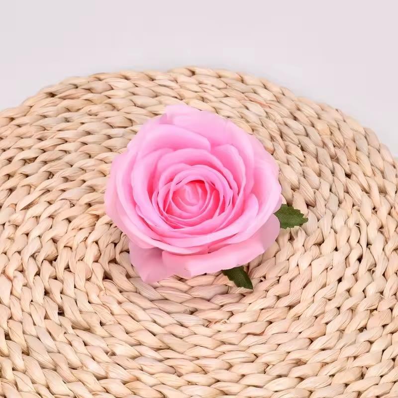 Rose Head Artificial Flowers for Decoration Compositions 5 pcs - Pink