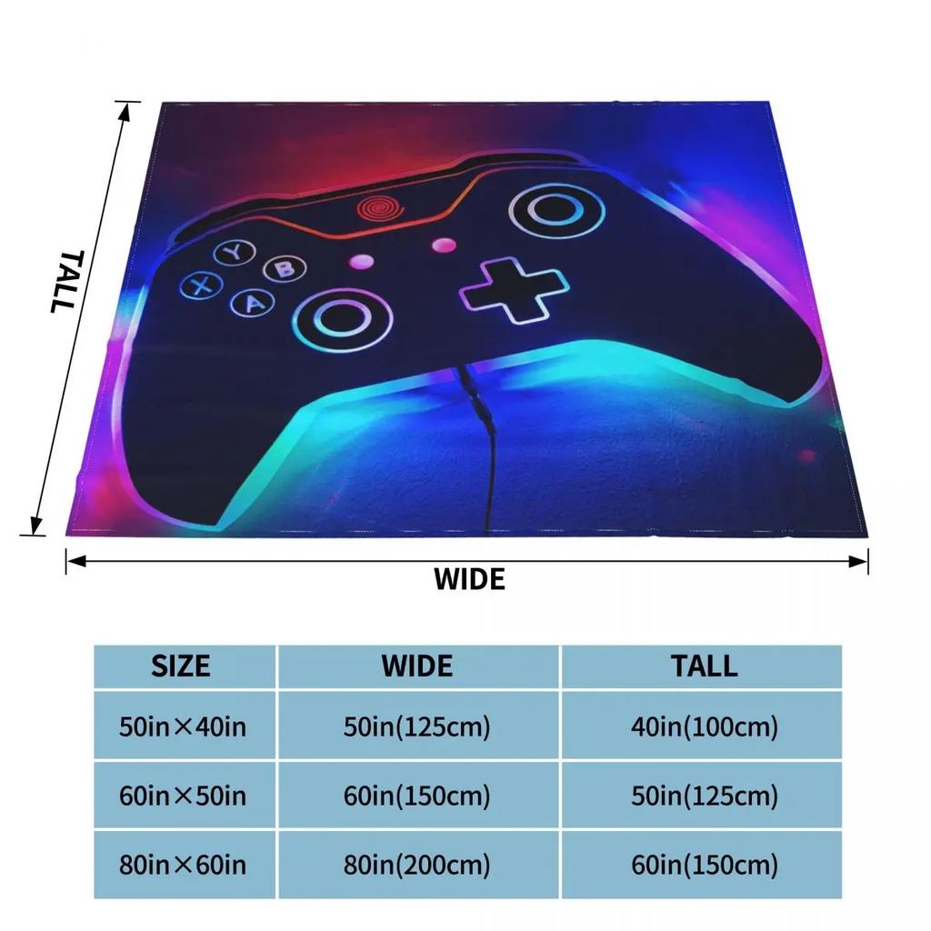 3D Print Gamepad Baby Blankets Sofa Cover Print Fleece Gamer Gaming Breathable Soft Throw Blankets for Bedding Car Bedspread