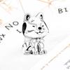 DIY Sparkling Paw Print Charm Beads for Pet Cat Dog Bracelets Jewelry Gifts Accessories