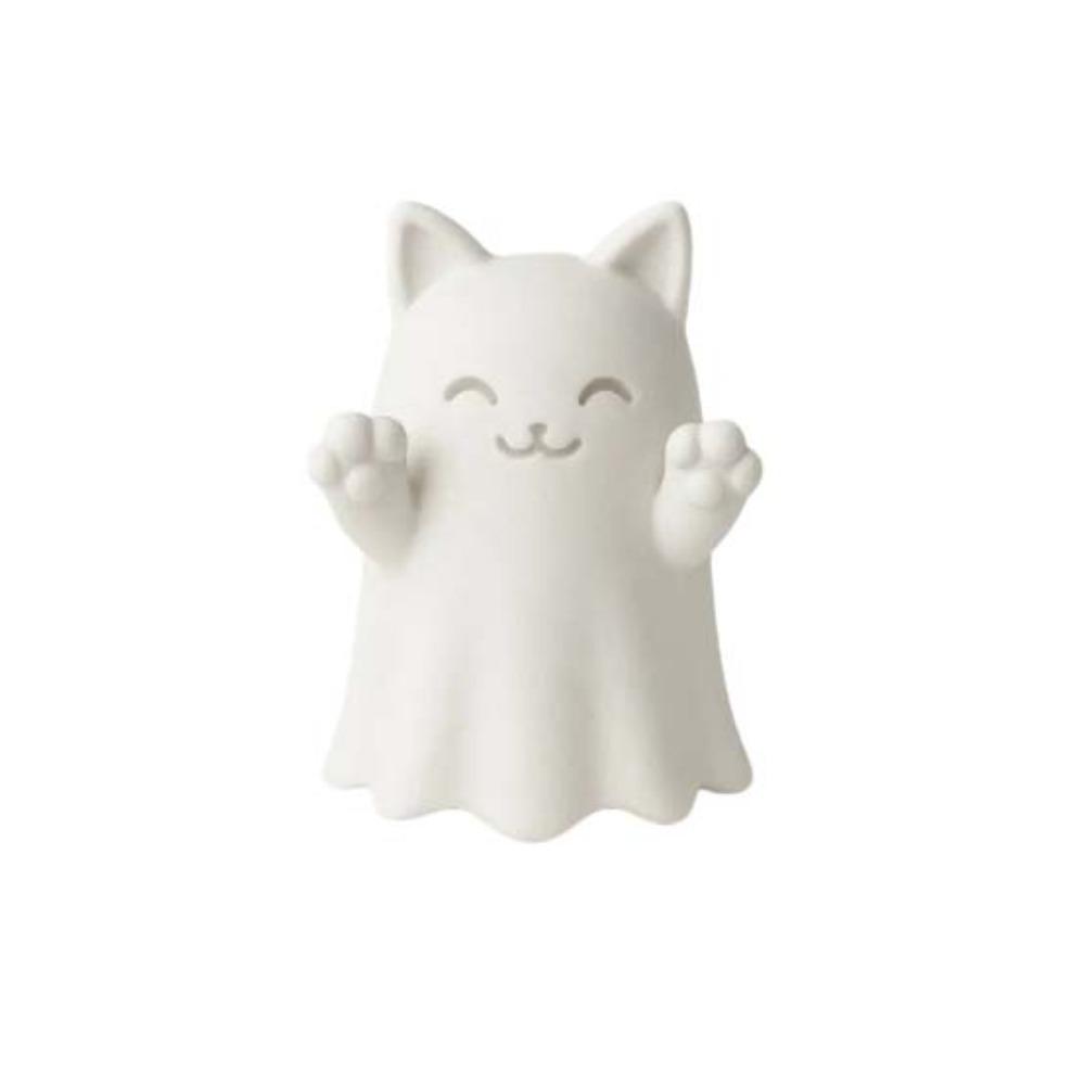 Ghost Cat Halloween Ghost Statues Statues Crafts Desktop Figurine Halloween Party Decor StyleE