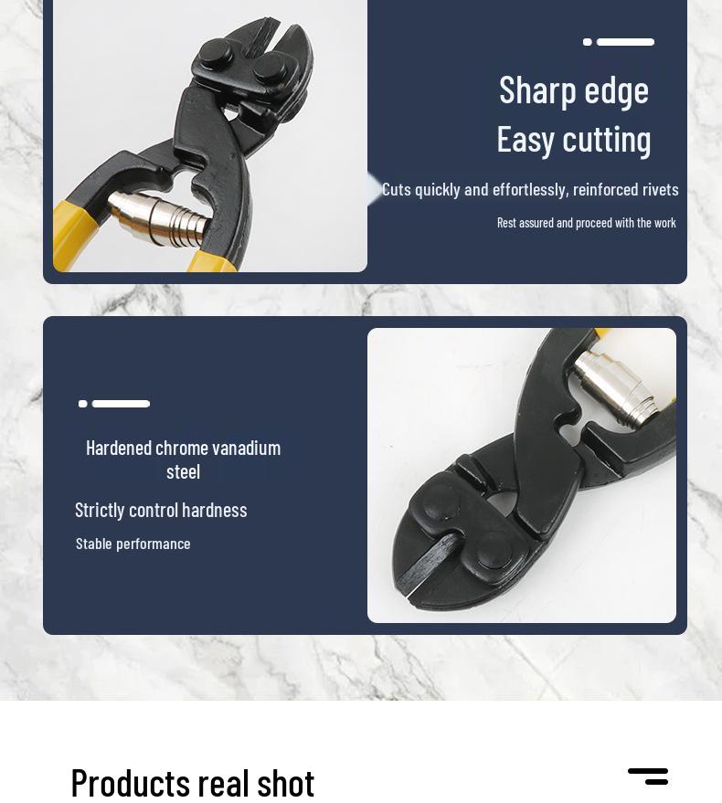 8-inch Labor-Saving Steel Wire Cutters, 9-inch Heavy-Duty Pliers for Cutting Iron, Steel, Copper Wire, and Rebar