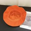 Quick-dry Creative Orange Bucket Cap Cotton Embroidered Letter Sun Hat Orange Fisherman Hat  Travel